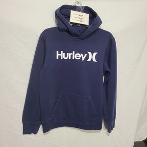 Hurley Sweatshirt Youth Teen Boy's XL Navy Blue Fleece Logo Casual Hoodie